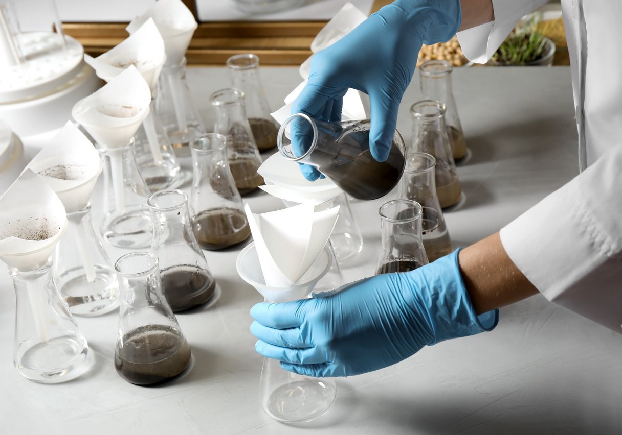 Análisis de muestras en laboratorio